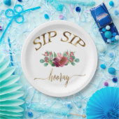 SIP SIP HOORAY-BLUMEN! ペーパープレート (パーティー)