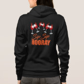 Sip Sip Hooray Celebration Graphic – Adult Zip-Up  パーカ (裏面)