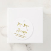 Sip Sip Hooray, Champagne Baby Showerラベル フェイバータグ (インサイチュ)