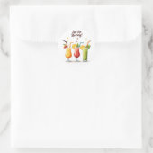 Sip Sip Hooray Summer Cocktail Sticker ラウンドシール (バッグ)