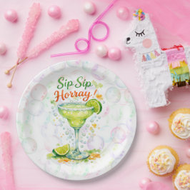 Sip Sip Sip Horray バブル バースデーパーティー ペーパープレート