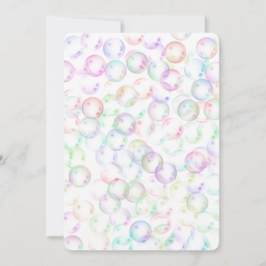 Sip Sip Sip Horray Bubbles Birthday Party 招待状 (裏面)