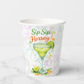 Sip Sip Sip Horray Bubbles Birthday Party 紙コップ (裏面)