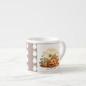 「Sip, Sip, Spook！」ハロウィンのかぼちゃマグカップデザイン エスプレッソカップ (正面右)