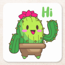 Sip & Smile Coaster – Cactus Says Hi