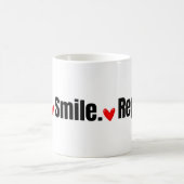 Sip. Smile. Repeat. かわいいタイポグラフィ コーヒーマグ コーヒーマグカップ (中央)