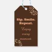 Sip Smile Repeat コーヒー愛好家ギフトタグ ギフトタグ (正面)