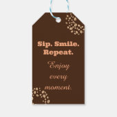 Sip Smile Repeat コーヒー愛好家ギフトタグ ギフトタグ (裏面)