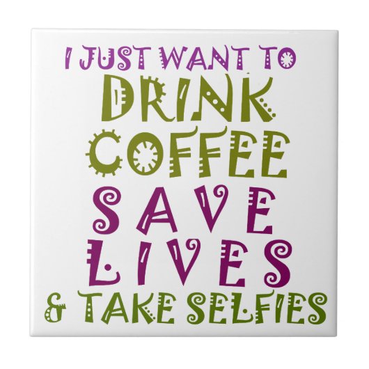 Sip, Snap Repeatカフェインの自己追跡デザイン タイル (正面)