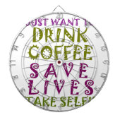 Sip, Snap Repeatカフェインの自己追跡デザイン ダーツボード (正面)