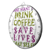 Sip, Snap Repeatカフェインの自己追跡デザイン ダーツボード (正面右)