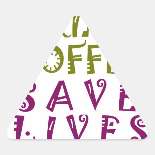 Sip, Snap Repeatカフェインの自己追跡デザイン 三角形シール (正面)