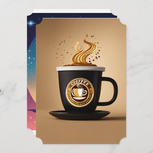 Sip & Sync:コーヒお洒落ーとテクノロジーの収集 招待状 (正面/裏面)