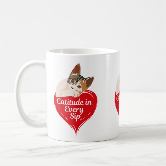 Sip with Catitude コーヒーマグカップ (左)