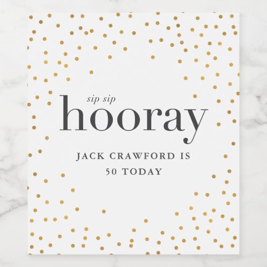 siphooray誕生日ボトルラベル ワインラベル (シングルラベル)