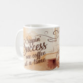 Sippinの成功 – コーヒ感動的ー コーヒーマグカップ (正面左)