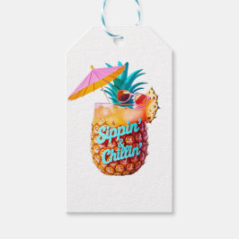 Sippin’ & Chillin’ Tropical Party Design ギフトタグ