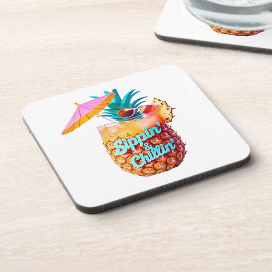 “Sippin’ & Chillin’” Tropical Vibe Drink コースター (左側)