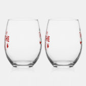 Sippin' Through The Snow Wine Christmas ステムなしワイングラス (右)