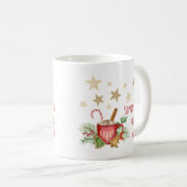 Sipping on Holiday Magic Mug–Christmas Coffee Mug コーヒーマグカップ (正面右)