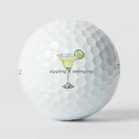 Sipping & Swing Margarita Titleist Pro VI ゴルフボール (正面)