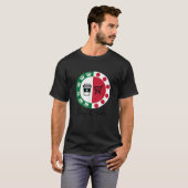 Sips and Tripsコーヒーと旅行ショッピング Tシャツ (正面フル)