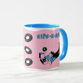 Sips 'n' Spins "Tune Tote" スタイル マグカップ (正面右)