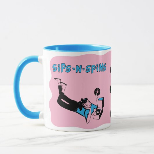 Sips 'n' Spins "Tune Tote" style coffee mug マグカップ (左)