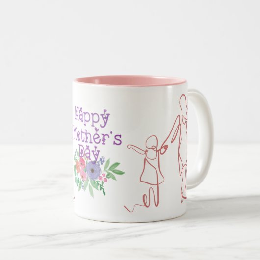 Sips of Love - Happy Mother's Day Mugs ツートーンマグカップ (正面右)