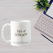Sips of SERENITY elegant minimalist Coffee Mug コーヒーマグカップ
