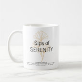 Sips of SERENITY elegant minimalist Coffee Mug コーヒーマグカップ (左)