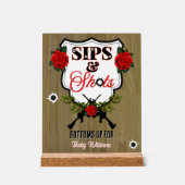 Sips & Shots Guns or Roses Gender Reveal アクリルサイン (正面)