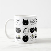 Sips & Stickers - Purr-fect Cat Vibes Mug コーヒーマグカップ (左)