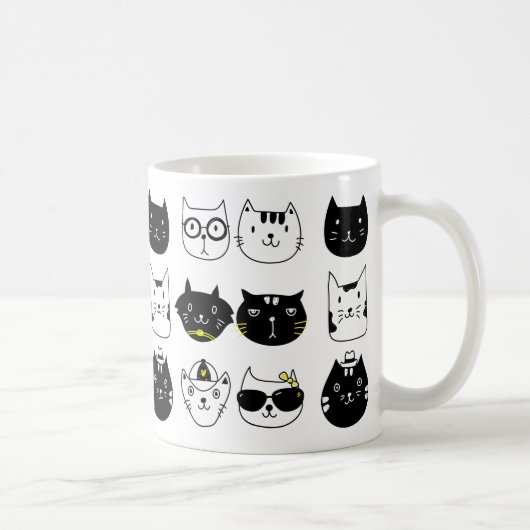 Sips & Stickers - Purr-fect Cat Vibes Mug コーヒーマグカップ (右)