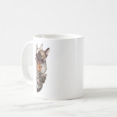 Sips & Stickers - Purr-fect Cat Vibes Mug コーヒーマグカップ (正面左)