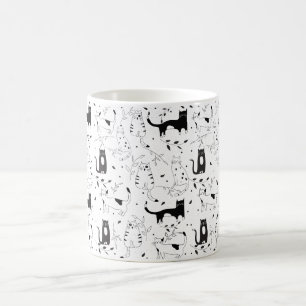 Sips & Stickers - Purr-fect Cat Vibes Mug コーヒーマグカップ