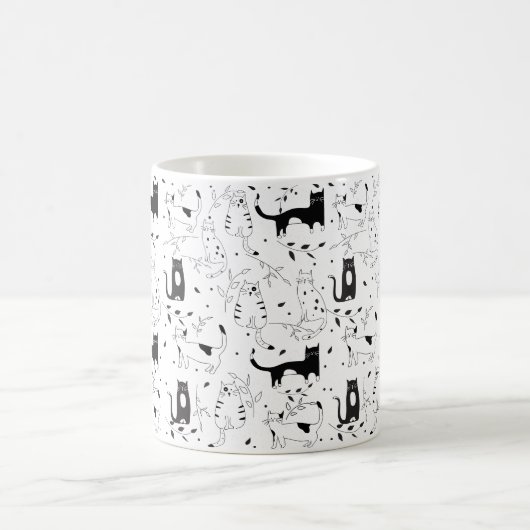 Sips & Stickers - Purr-fect Cat Vibes Mug コーヒーマグカップ (中央)