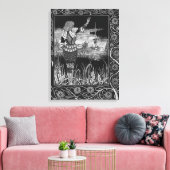 Sir Bedivereが剣エクスカリバーをキャストする方法 キャンバスプリント (インサイチュ (リビング))