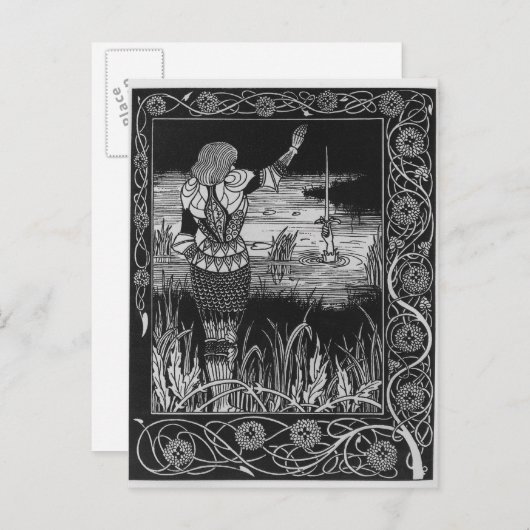 Sir Bedivereが剣エクスカリバーをキャストする方法 ポストカード (正面/裏面)