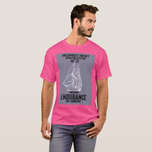 Sir Ernest Shackleton - Through Endurance We Conqu Tシャツ (正面フル)