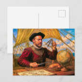 Sir Francis Drake Maritime Portrait ポストカード (正面/裏面)