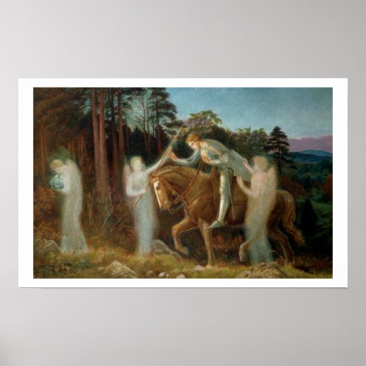 Sir Galahad, c.1894 (キャンバス油) ポスター (正面)