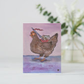 Sir Greymouse Mouse Knightチキンストーリーブックアート ポストカード (スタンド正面)