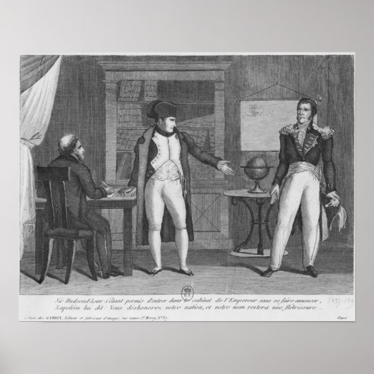 Sir Hudson Lowe comming in the study of Napoleon ポスター (正面)