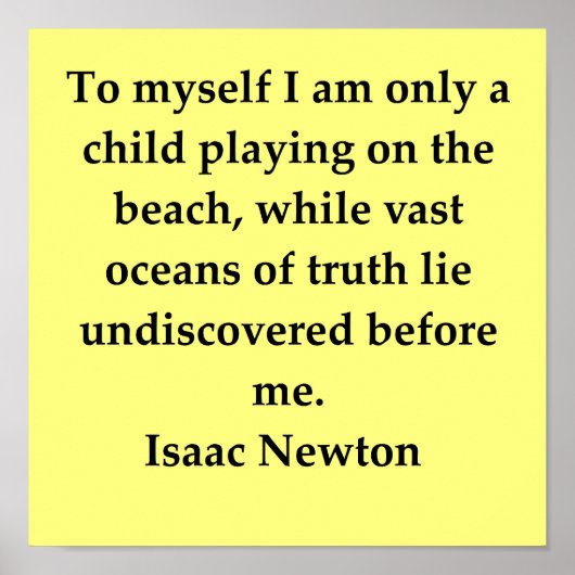 sir isaac newton quote ポスター (正面)