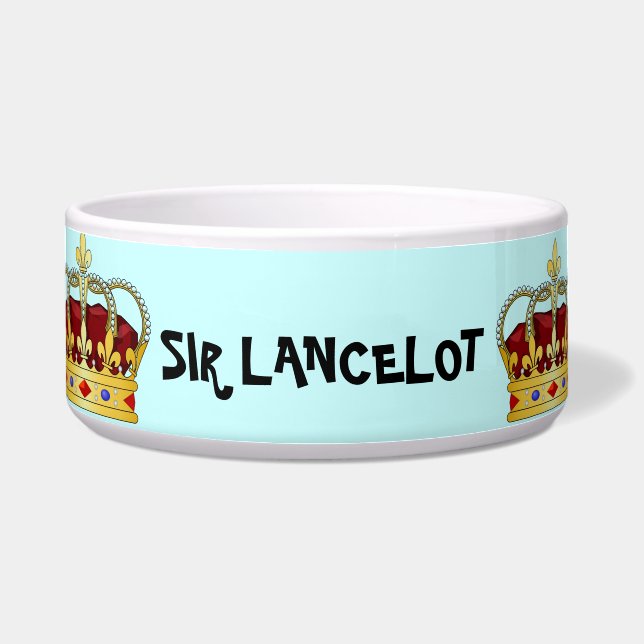 SIR LANCELOT DOG BOWL - THE CROWN - ENGLISH HERO ボウル (正面)