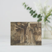 Sir Launcelot in Queen's Chamber Dante Rossetti ポストカード (スタンド正面)