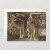 Sir Launcelot in Queen's Chamber Dante Rossetti ポストカード (正面/裏面)