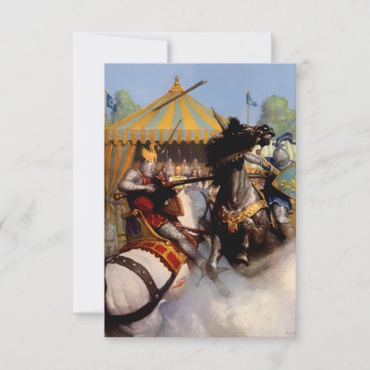 “Sir Mordred’s Lance Broke” by NC Wyeth サンキューカード (正面)