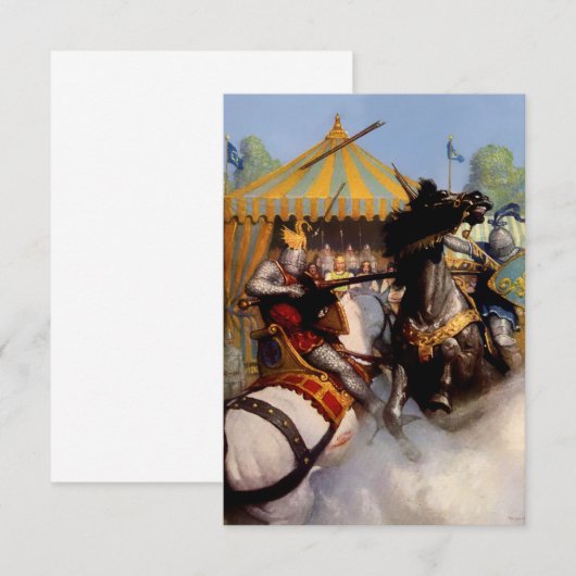 “Sir Mordred’s Lance Broke” by NC Wyeth サンキューカード (正面/裏面)